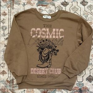 Brown Graphic women Sweater
